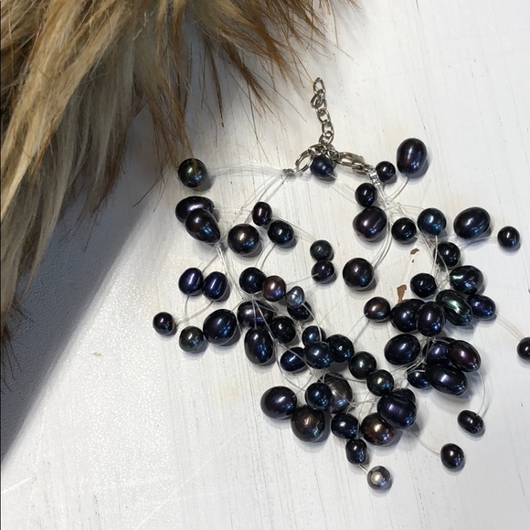 💜FLOATING PEARLS💜 NECKLACE BRACELET EARRINGS - Picture 4 of 7